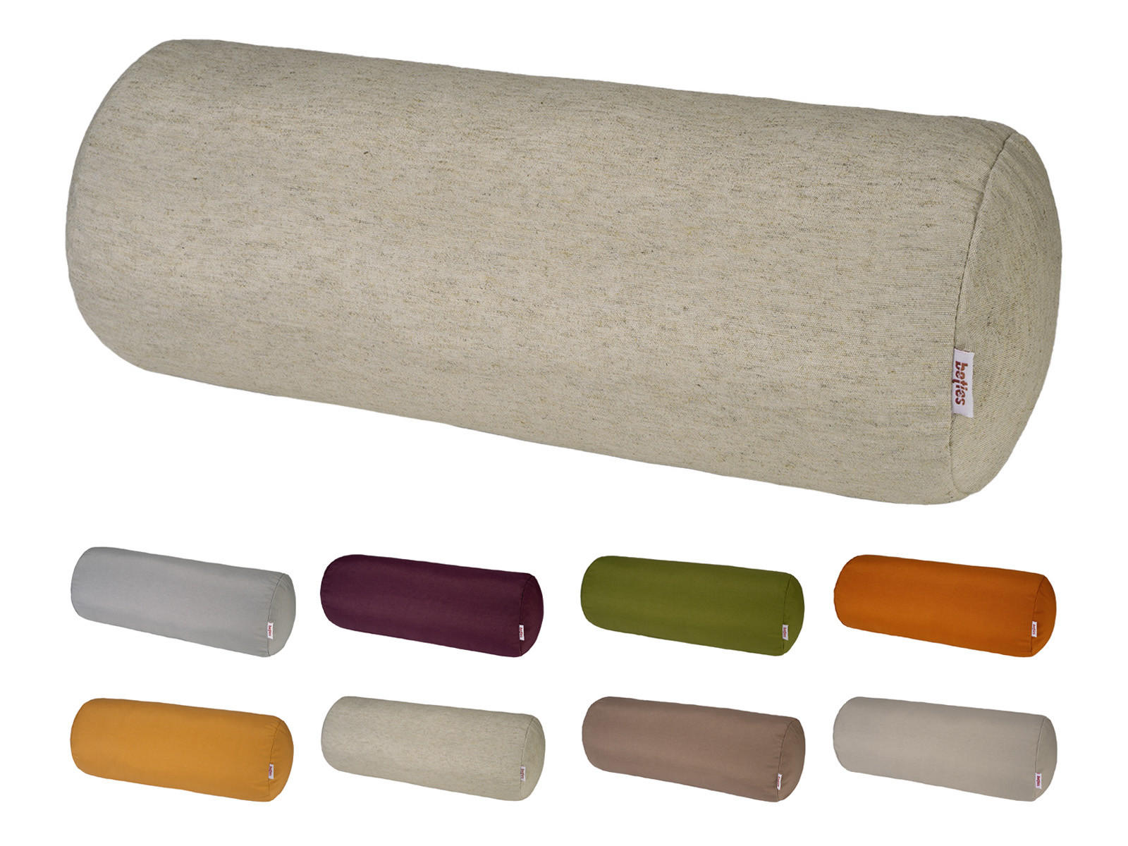 NACKENROLLENHÜLLE Wunschton melange-beige 15/40 cm - Beige, Textil (15/40cm) - beties Heimtextil