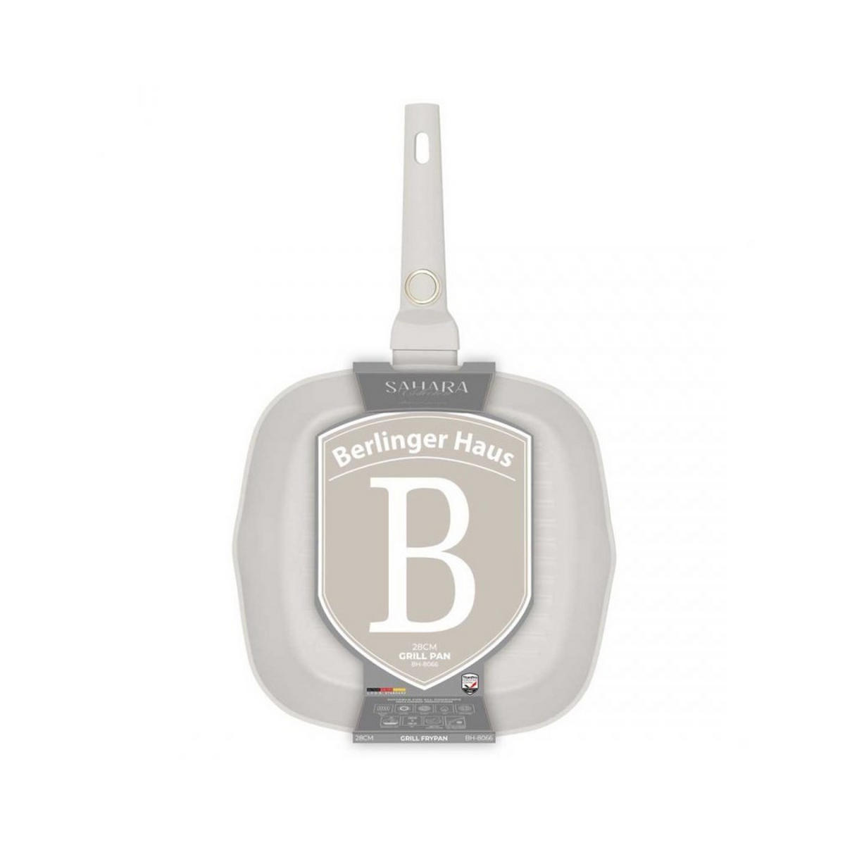 GRILLPFANNE Weiß 28/28/4.1 cm BH8066 - Weiß, Metall (28cm) - Berlinger Haus