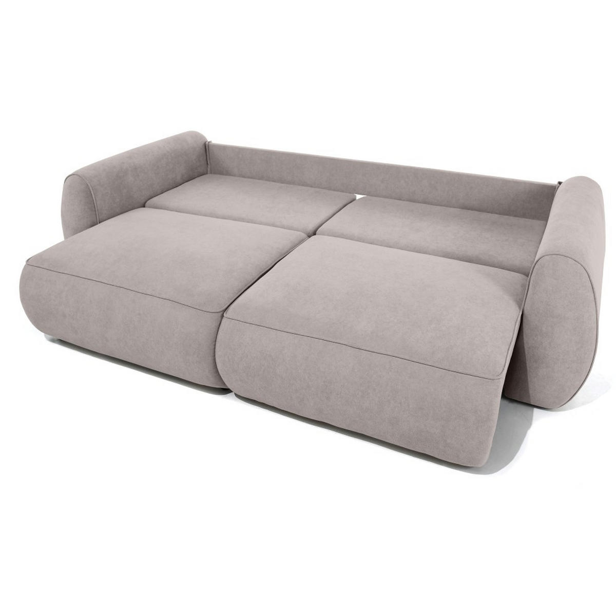 3-SITZER Schlafsofa Bravo mit Eckfunktion, mit zwei Bettkasten, Cappuccino - Schwarz/Cappuccino, Textil (257/96/110cm) - Beautysofa