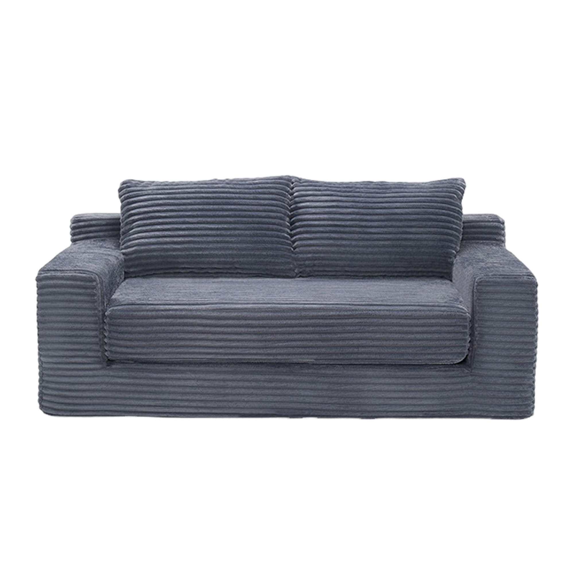 SCHLAFSOFA 180/85/62 cm Dunkelgrau Cord - Dunkelgrau, Textil (85/62/180cm) - Oxeza