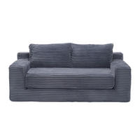 SCHLAFSOFA 180/85/62 cm Dunkelgrau Cord - Dunkelgrau, Textil (85/62/180cm) - Oxeza