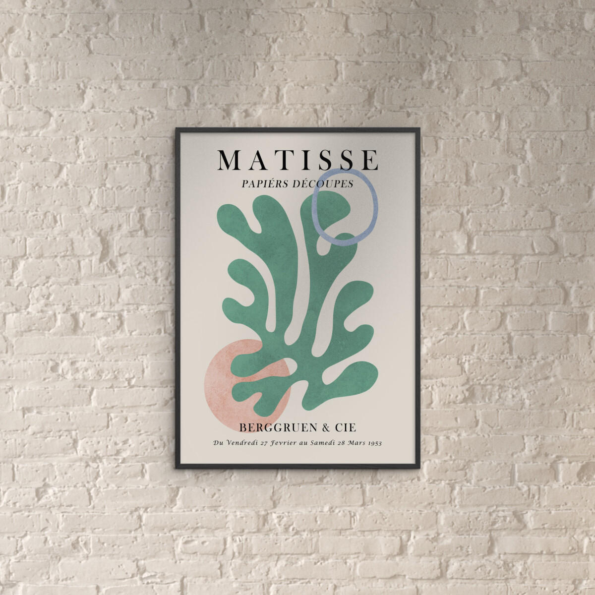 POSTER mit Rahmen Vitor Costa - Matisse floral Poster 6 - Multicolor/Schwarz, Holz/Papier (50/70cm) - Poster&Frame