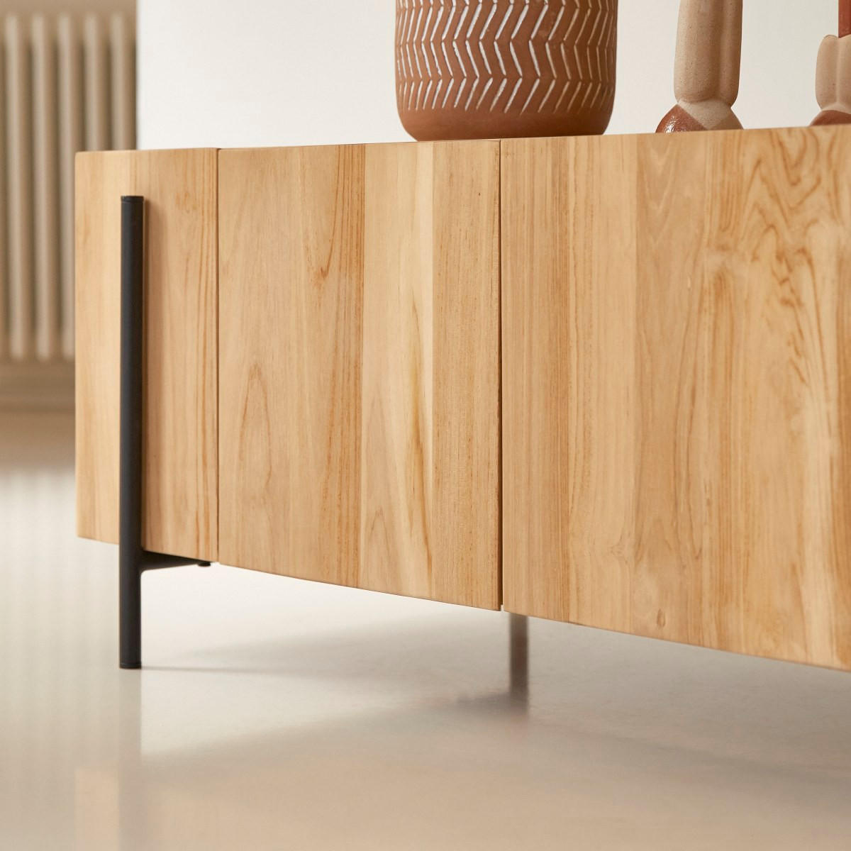 TV-SCHRANK Honorine Natur aus Teak - Naturfarben, Holz (170/44/50cm) - Tikamoon