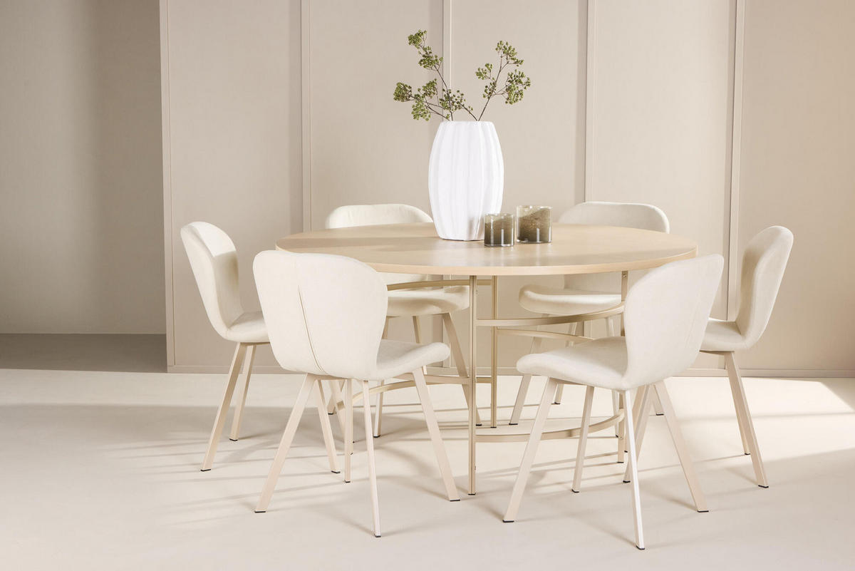 ESSTISCH COPENHAGEN Beige 140x140x74 cm - Beige, Holzwerkstoff (140/140/74cm) - FURNLUX