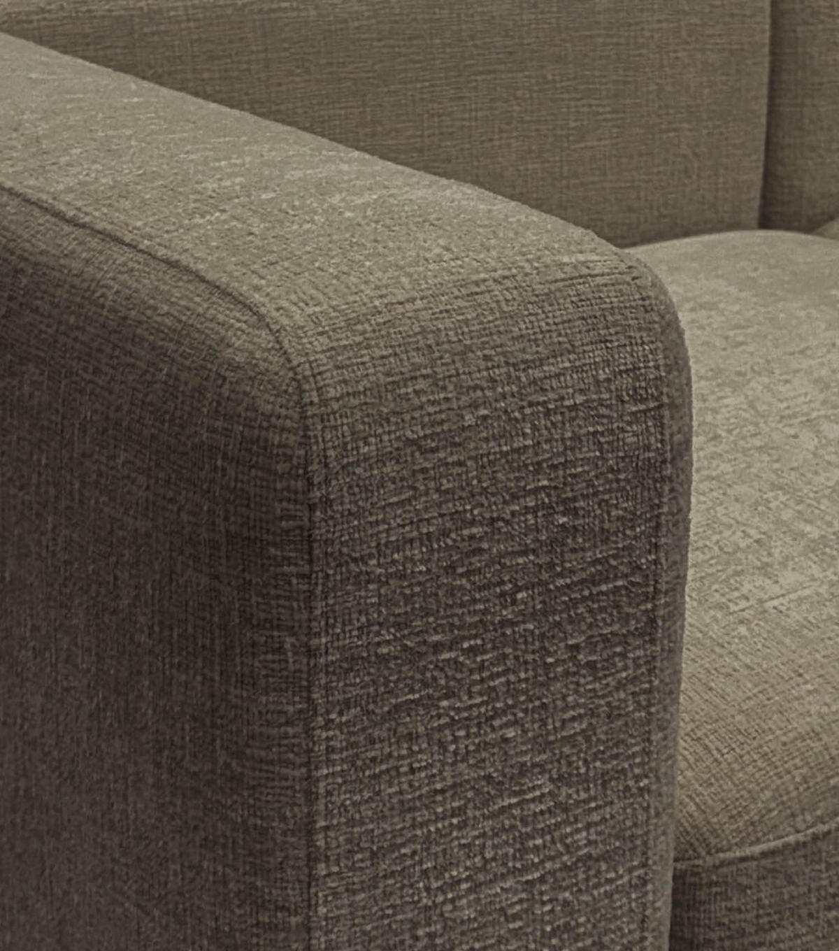 SOFA modular Cubo 4-Sitzer inkl. Hocker - Braun, Textil (314/201cm) - Mokebo