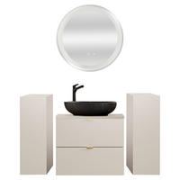 BADMÖBEL-SET 4-TLG. Durango-56 - Beige, Holzwerkstoff (150/200/47cm) - Lomado