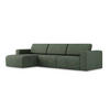 ECKSOFA Links Strukturstoff Stoff Grün - Blau/Schwarz, Kunststoff/Textil (167/314cm) - Makamii