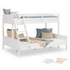 ETAGENBETT 90/200 cm und 180/200 mit Matratzen - Weiß, Holz - Homestyle4u