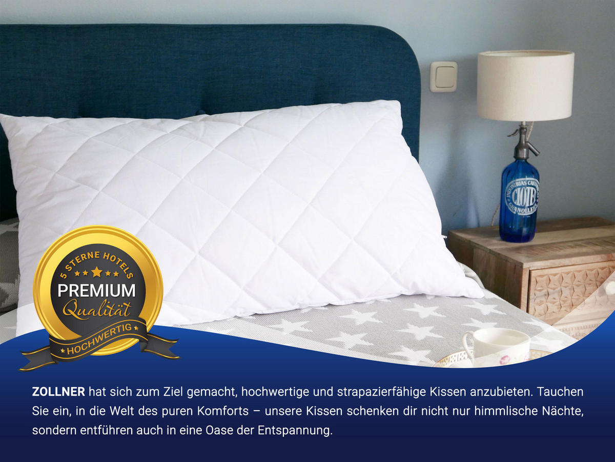 KISSEN, 60x90 cm, 50% Polyester, 50% Baumwolle, Weiß - Weiß, Textil (60/90cm) - Zollner