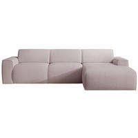 ECKSOFA Bouvi Beige rechts - Beige/Schwarz, Kunststoff/Textil (165/310cm) - Selsey