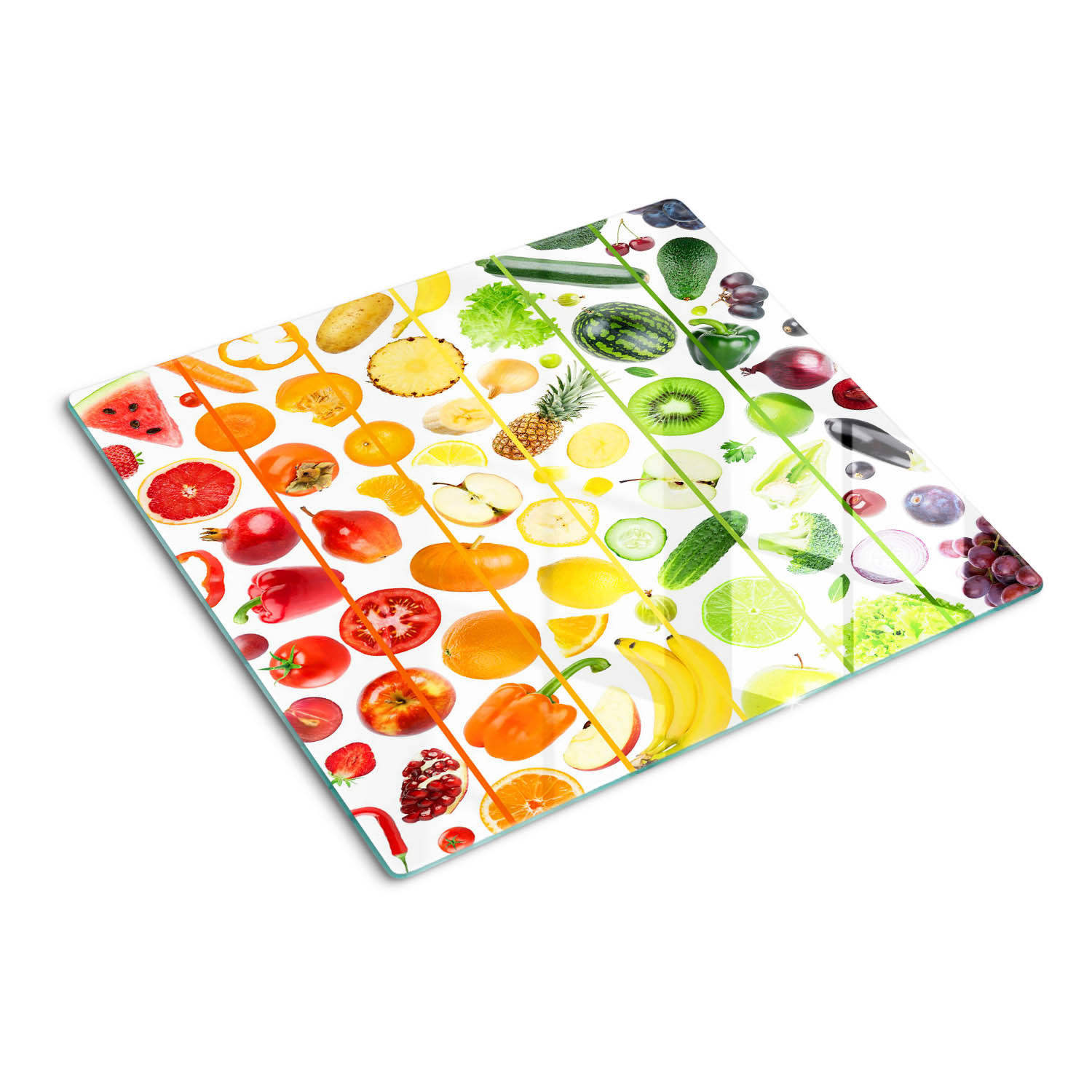 Tulup Glasplatte Mehrfarbig 60x0.4x52 cm