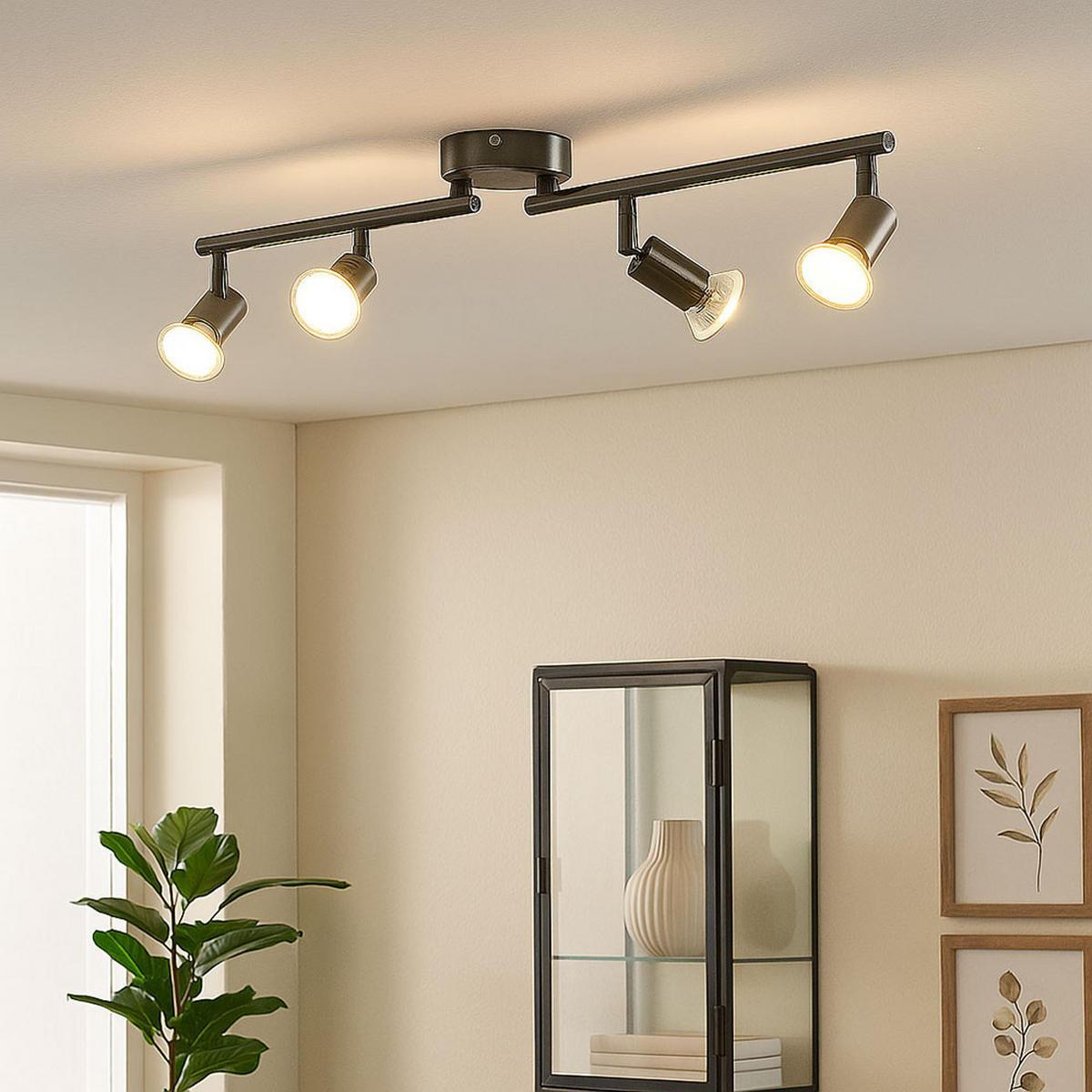 LED DECKENLEUCHTE MATRIX Silber Metall - Silberfarben, Metall (60/8/16.5cm)