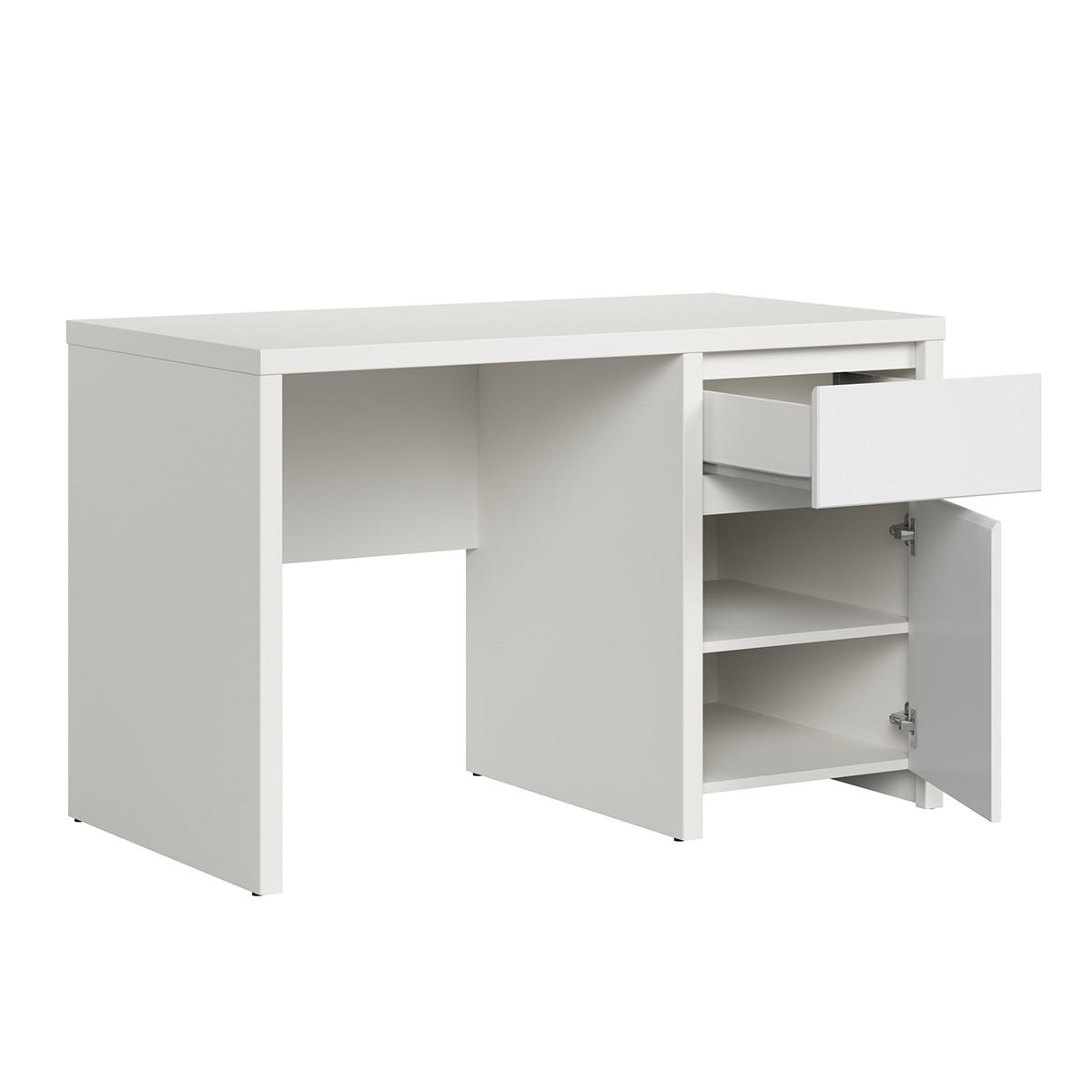 SCHREIBTISCH Soren Weiß matt - Weiß, Holzwerkstoff (65/120/77cm) - Petits-meubles