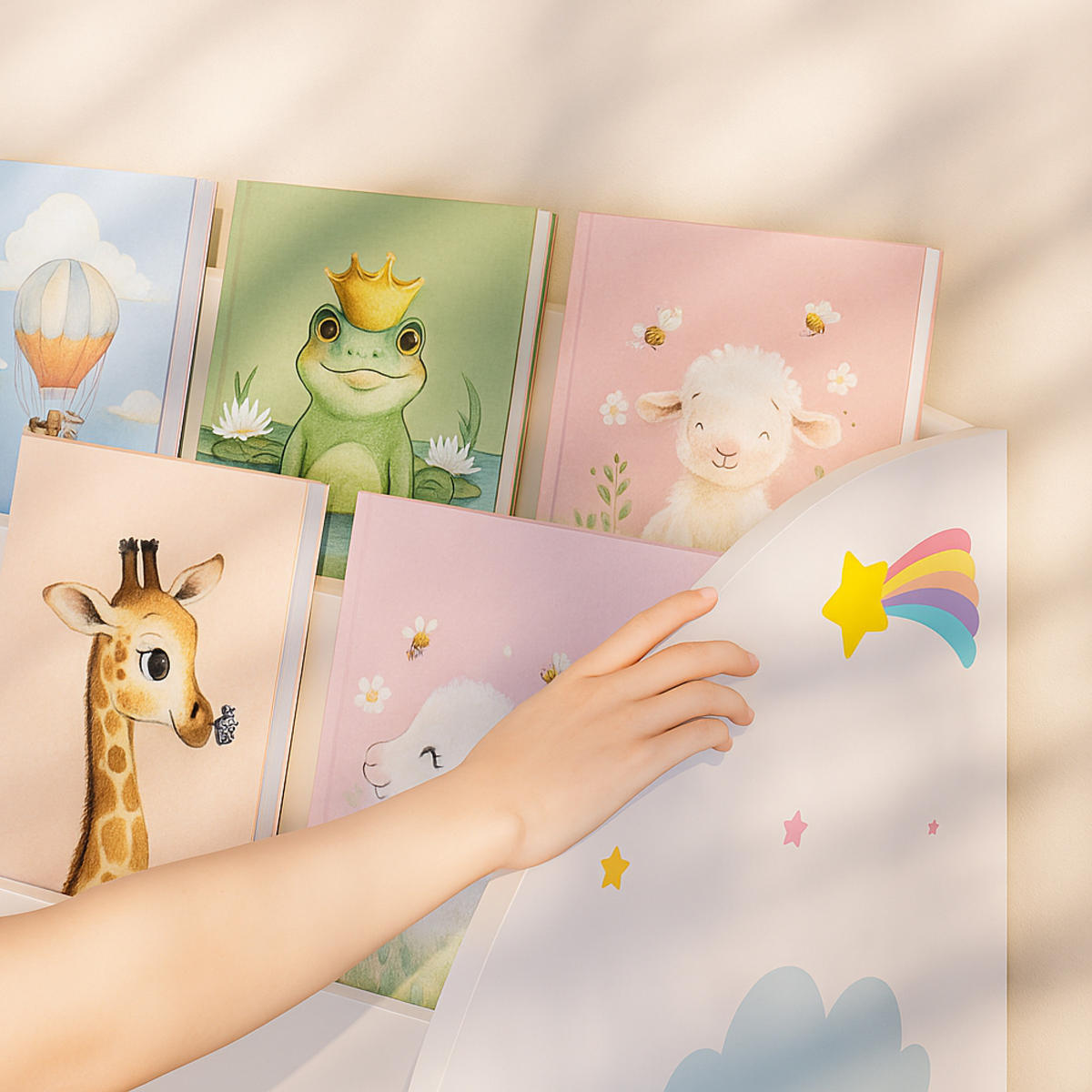 KINDERREGAL Lysekil - Lila/Weiß, Holzwerkstoff (93/100/30cm) - [en.casa]