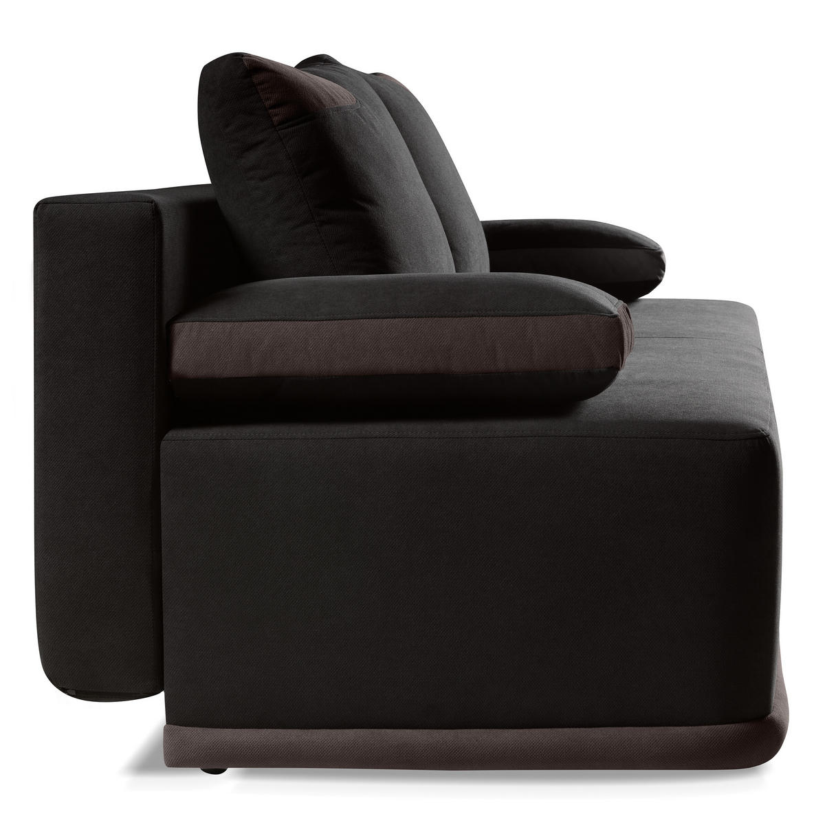 ROZKLÁDACÍ pohovka Bento 3místná s funkcí spaní, hnědá - hnědá, textil (200/93/98cm) - Beautysofa