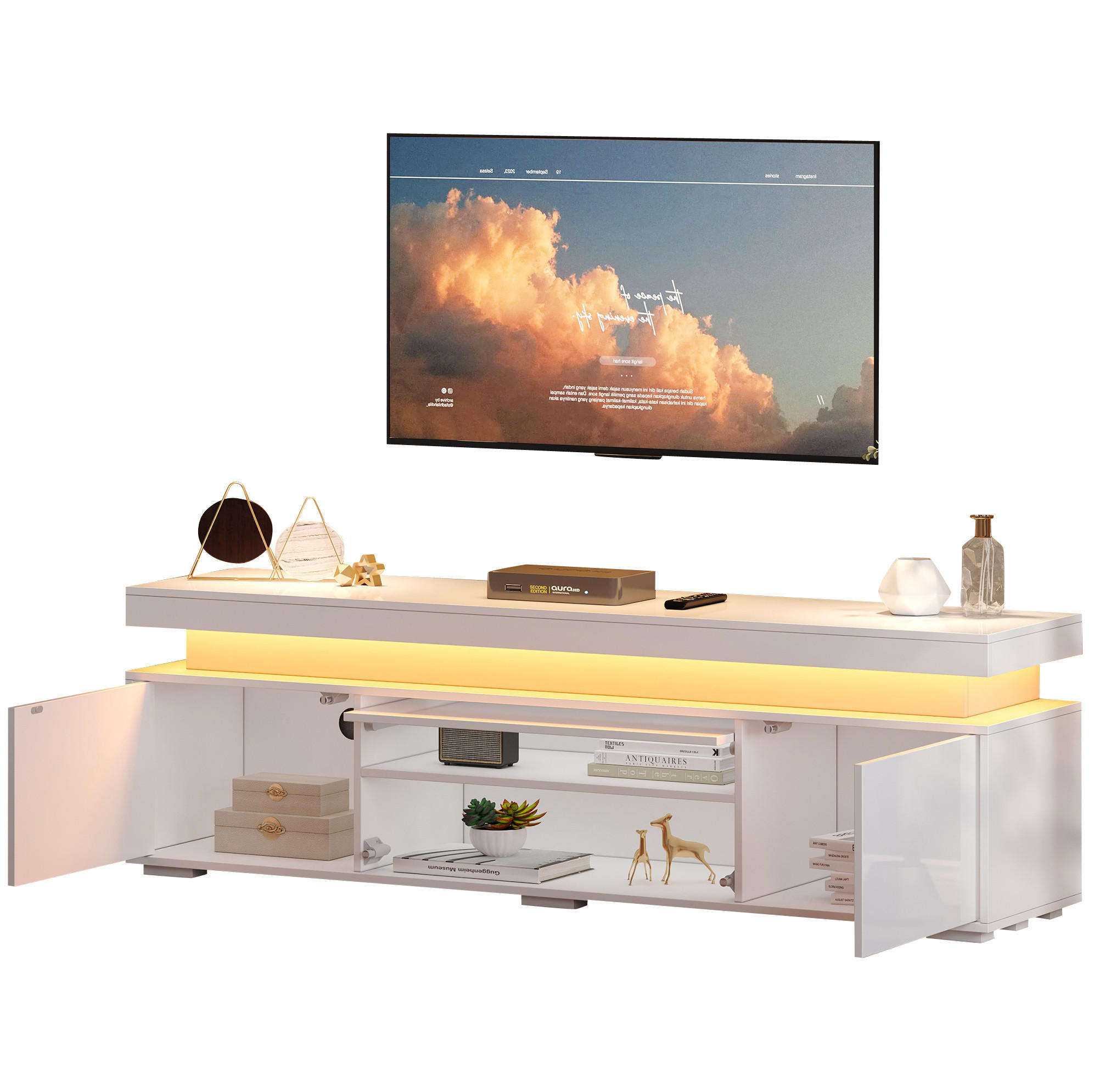 Ivmeu Tv-Lowboard Weiß 150x43x35 cm