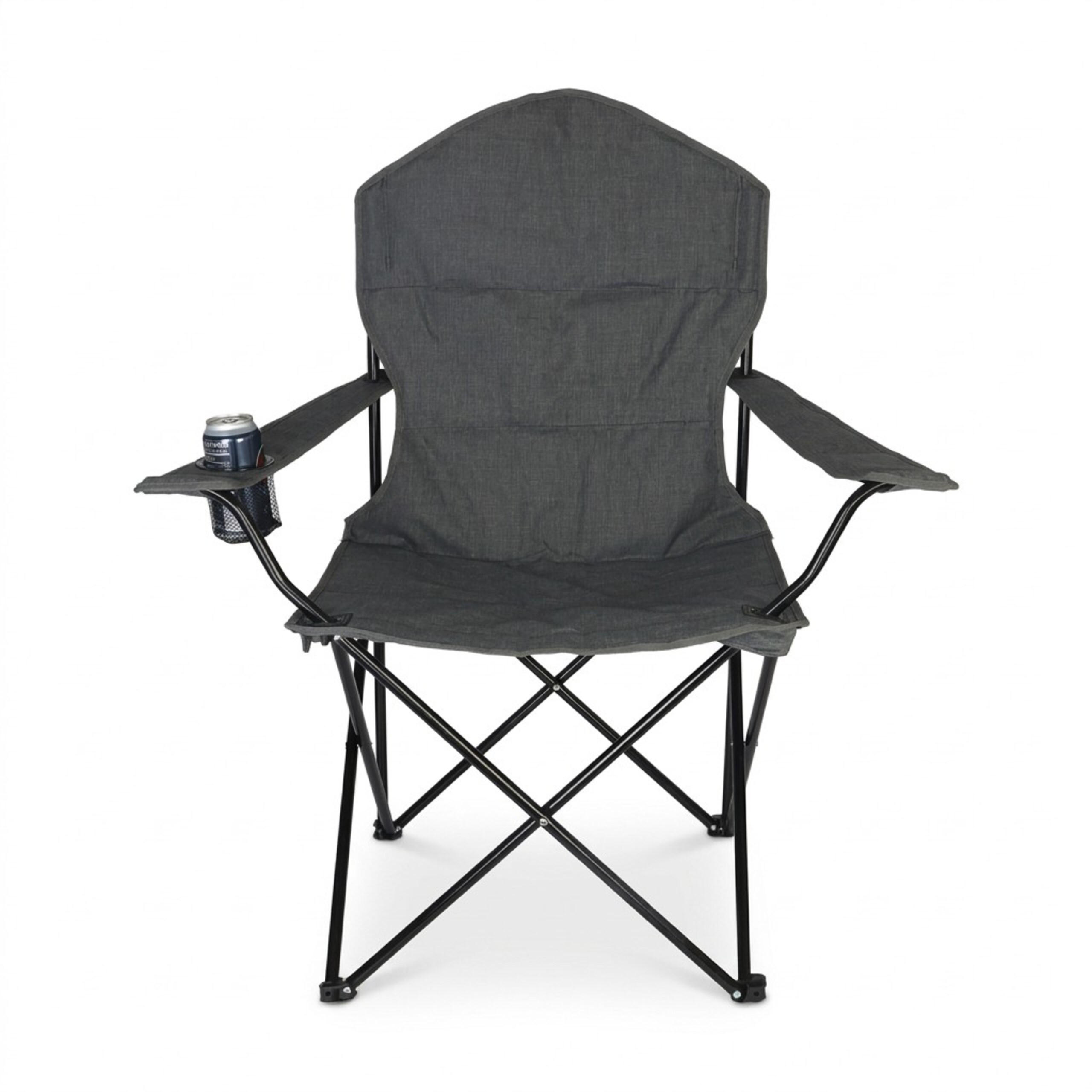 CAMPINGSTUHL Grau klappbar 106x90x45 cm - Multicolor, Kunststoff/Textil (90/106/45cm) - Relaxdays