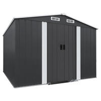 METALL-GARTENHAUS boston Grau - Grau, Metall (298/193/276cm) - Habitat Garten