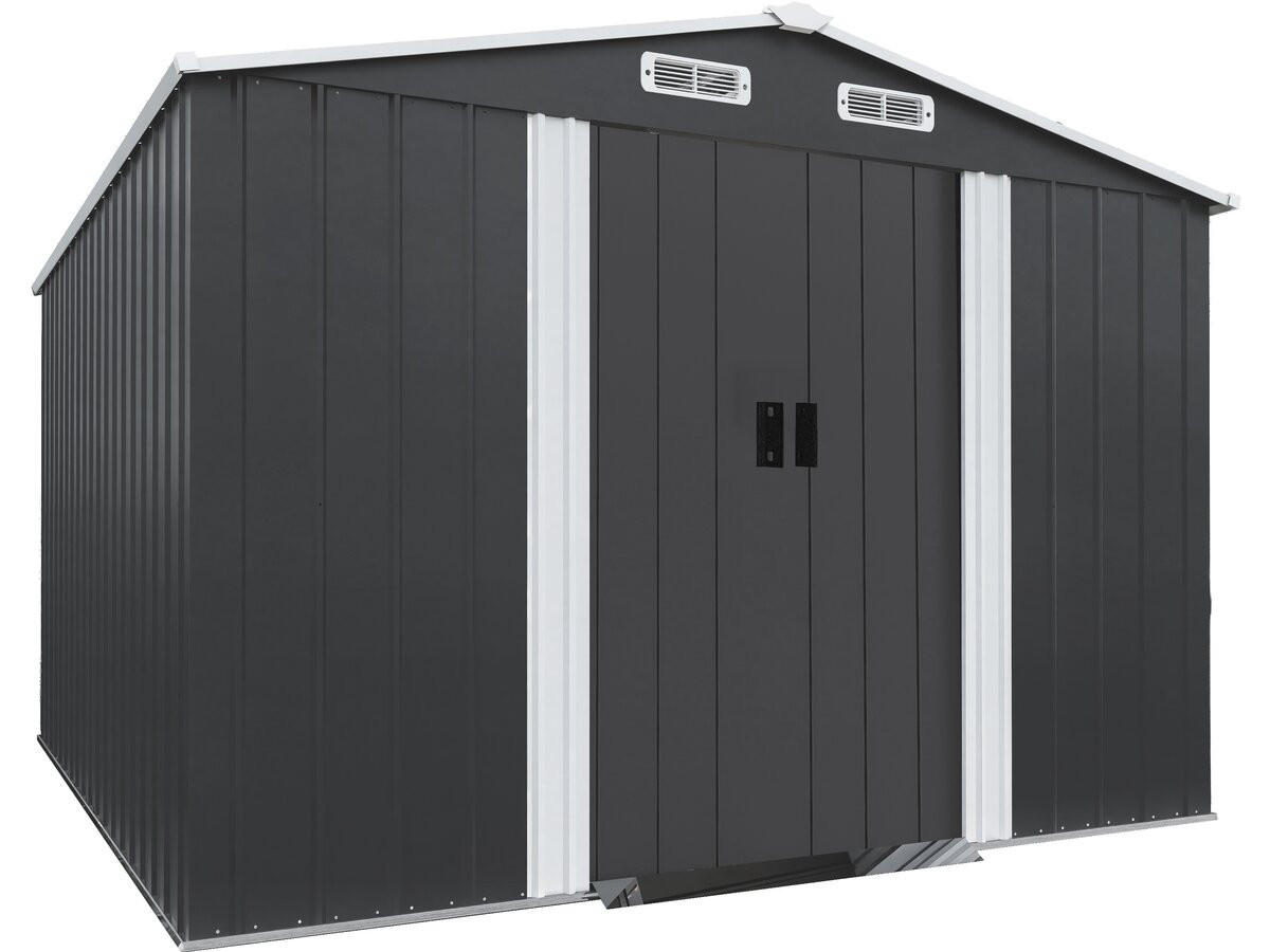 METALL-GARTENHAUS boston Grau - Grau, Metall (298/193/276cm) - Habitat Garten