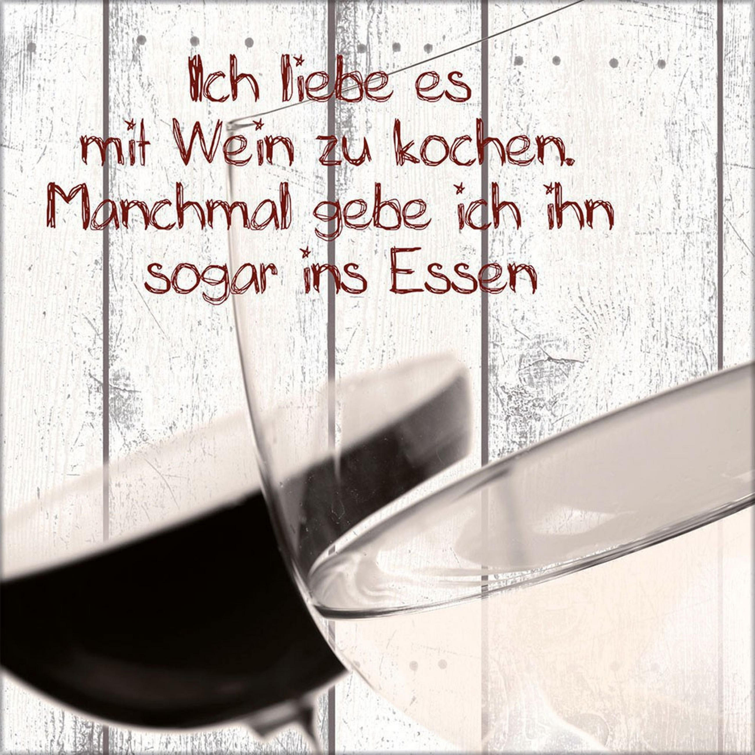 GLASBILD 30x30 cm Küche Wein - Beige, Glas (30/30cm) - artissimo