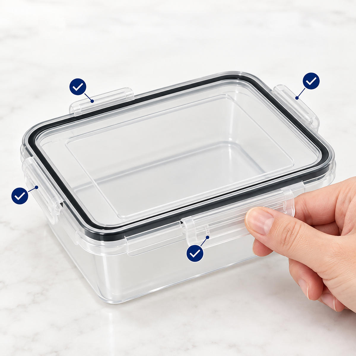 KRABIČKY Transparentní 10dílná-sada plast - průhledná, plast - Relaxdays