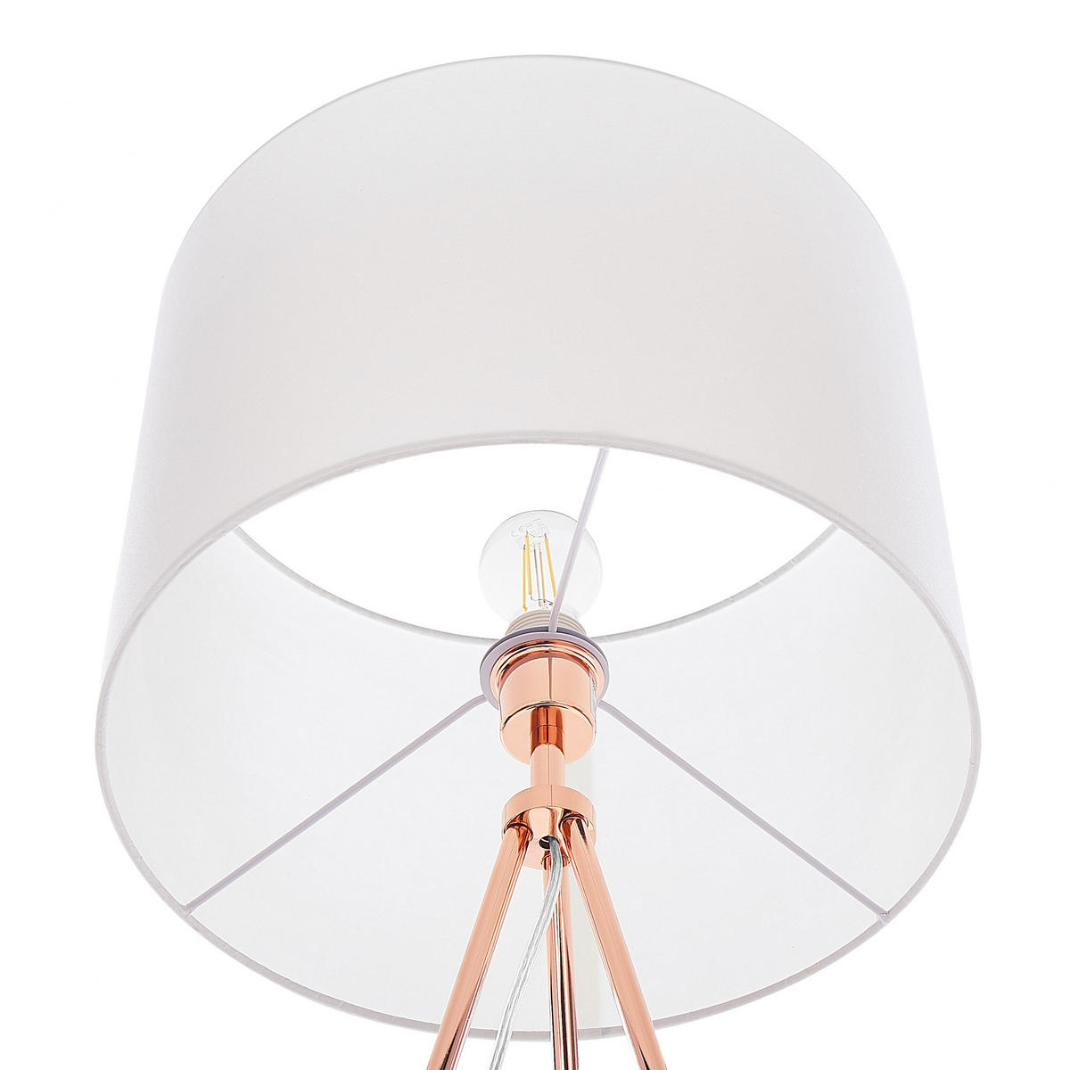 STEHLAMPE Vistula 55/55/148 cm - Weiß, Metall (55/55/148cm) - Beliani
