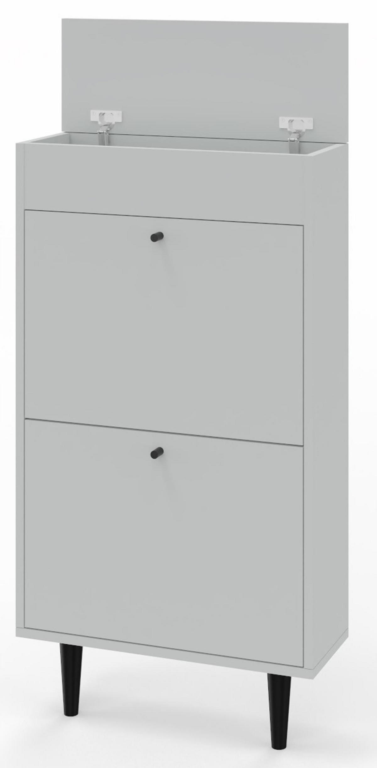 SCHUHSCHRANK Dotti 521 Grau 55/21/104 cm Wandmontage - Grau, Holzwerkstoff (55/104/21cm) - Matkam Möbel