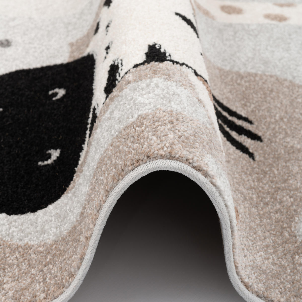 KINDER TEPPICH SOFTSTAR KIDS SAFARI FRIENDS - Grau, Textil (80/150cm) - Pergamon