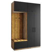 GARDEROBENSCHRANK REMA 150/240/60 cm Modern Garderobe-Set Eiche Wotan - Gelb/Eiche Wotan, Holzwerkstoff (150/240/60cm) - MASSENO
