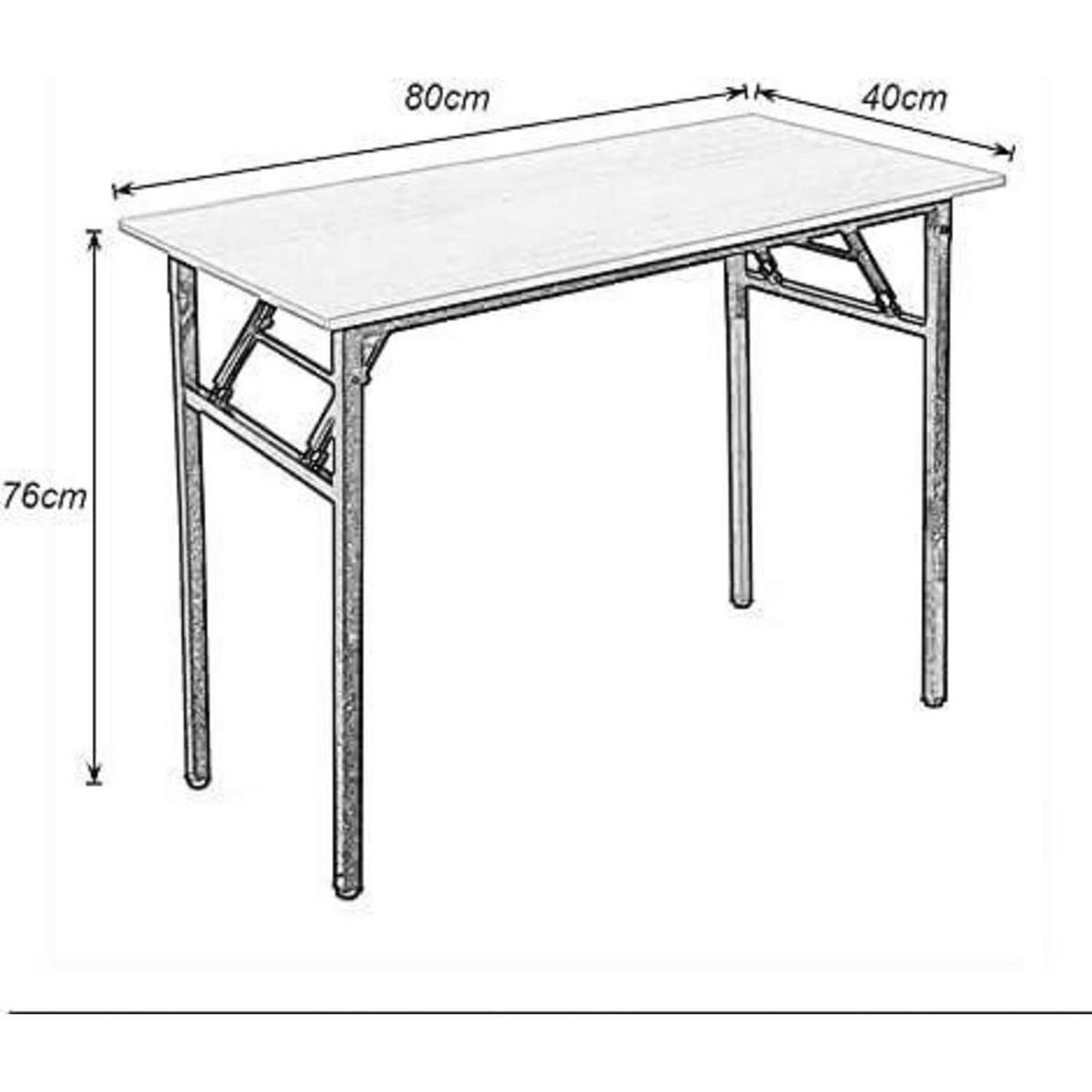 SCHREIBTISCH Klapptisch Vintage-Schwarz 80 x 40 cm - Braun, Holzwerkstoff (80/40/75cm)