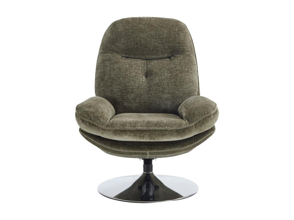 DREHSESSEL - Stoff - Grün - ILMACA - Grün, Textil (90/99/78cm) - Vente-Unique