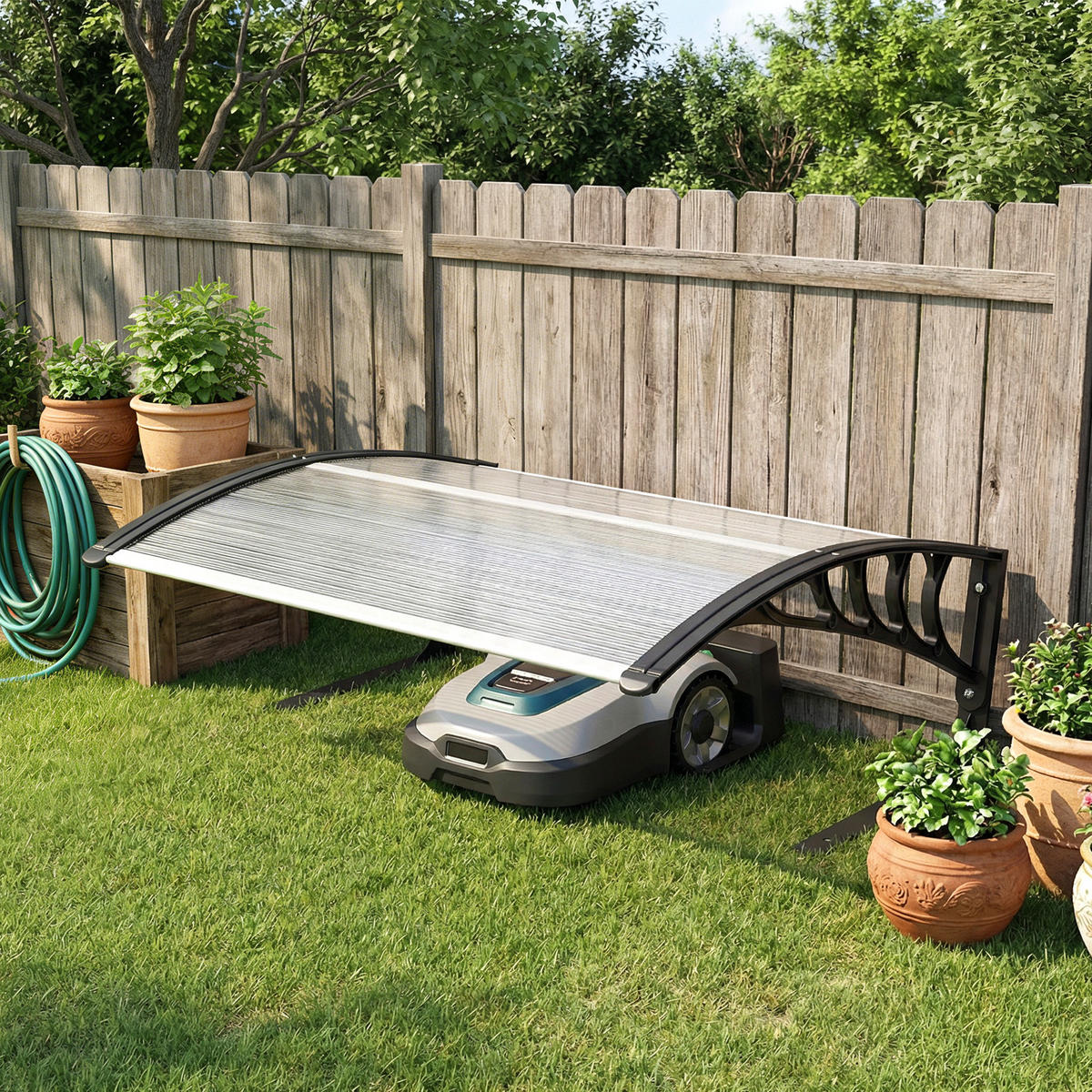 KLEINGARAGE DE-13872 mit Polycarbonat-Dach Weiß - Weiß, Kunststoff (81/43/100cm) - ComfortXL