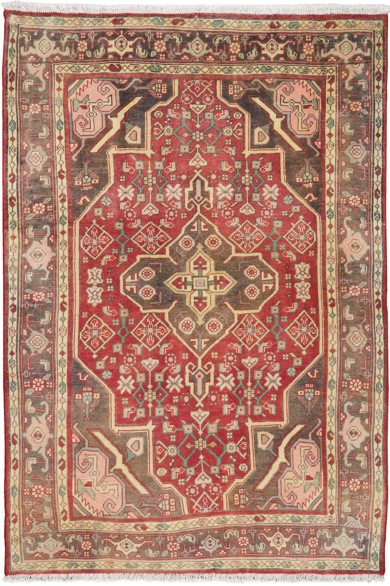 TEPPICH Heritage Mehrfarbig 156/106 cm Schurwolle - Multicolor, Textil (106/156cm) - Looma