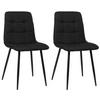 ESSZIMMERSTUHL Till, 2er Set Stoff, Gestell Metall matt Schwarz Schwarz - Schwarz, Textil/Metall (45/88/52cm) - TPFLiving