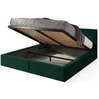 POLSTERBETT Hilton mit Stauraum - Grün, Textil (120/200cm) - Interbeds