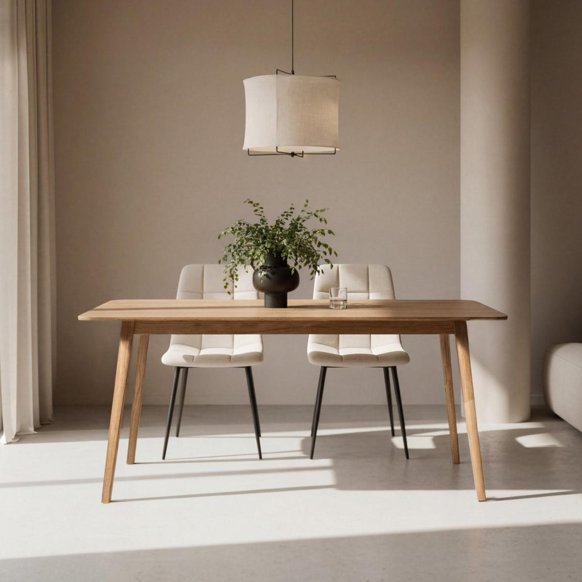ESSTISCH Ada Natürlich 150 cm x 75 cm - Naturfarben, Holzwerkstoff (90/150/75cm) - Klast Home