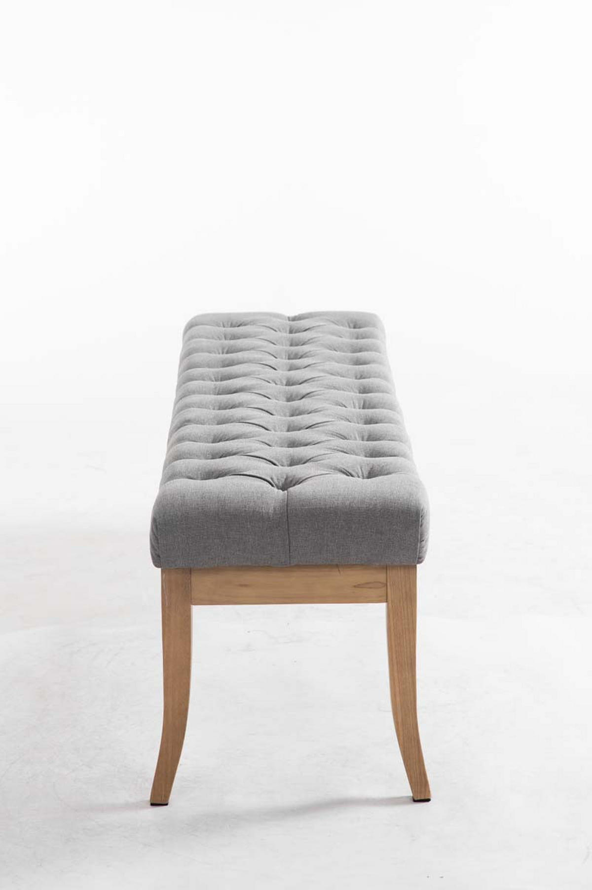 SITZBANK 150/38 cm Stoff grau - Naturfarben/Grau, Holz/Textil (150/46/38cm) - CLP