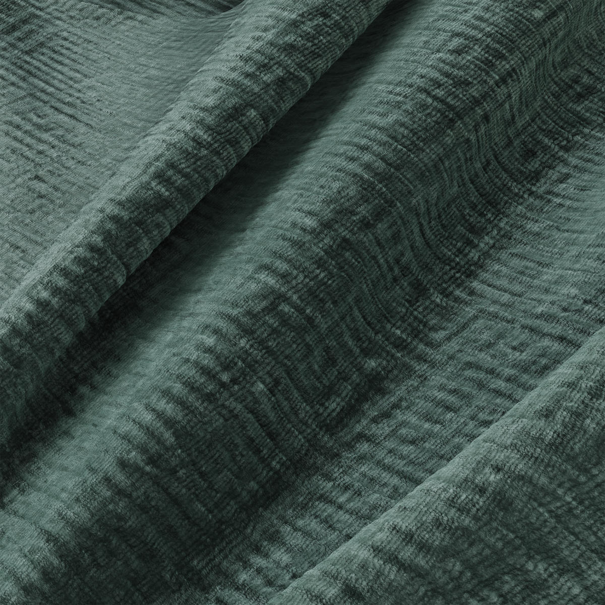 ECKSOFA rechtwinklig MYRA Gemusterter Samt Smaragdgrün 266cm - Smaragdgrün/Grün, Textil (266/165cm) - Sia Home