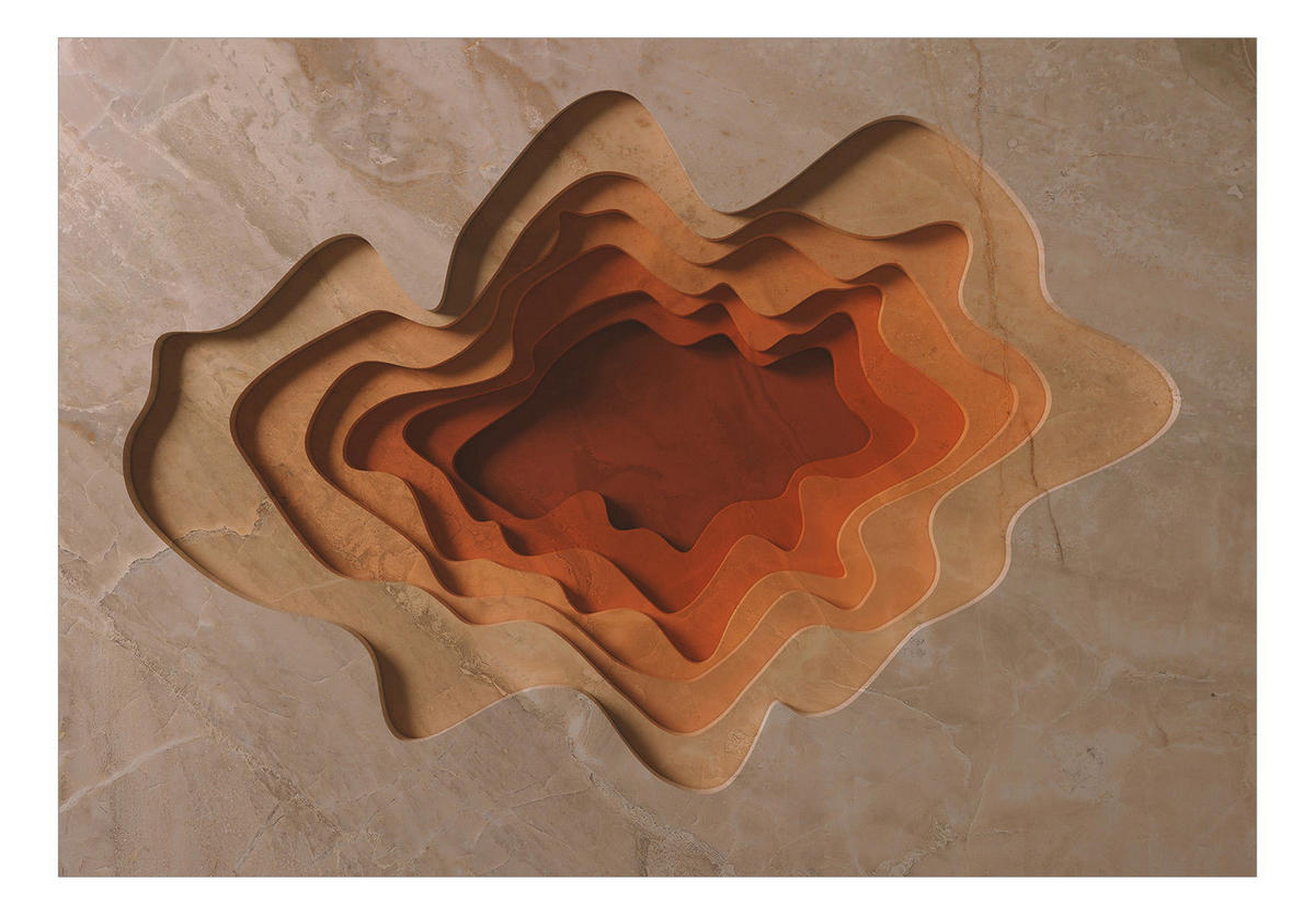 SELBSTKLEBENDE FOTOTAPETE 392/280 cm - Beige/Orange, Kunststoff/Textil (392/1cm) - KUNSTLOFT