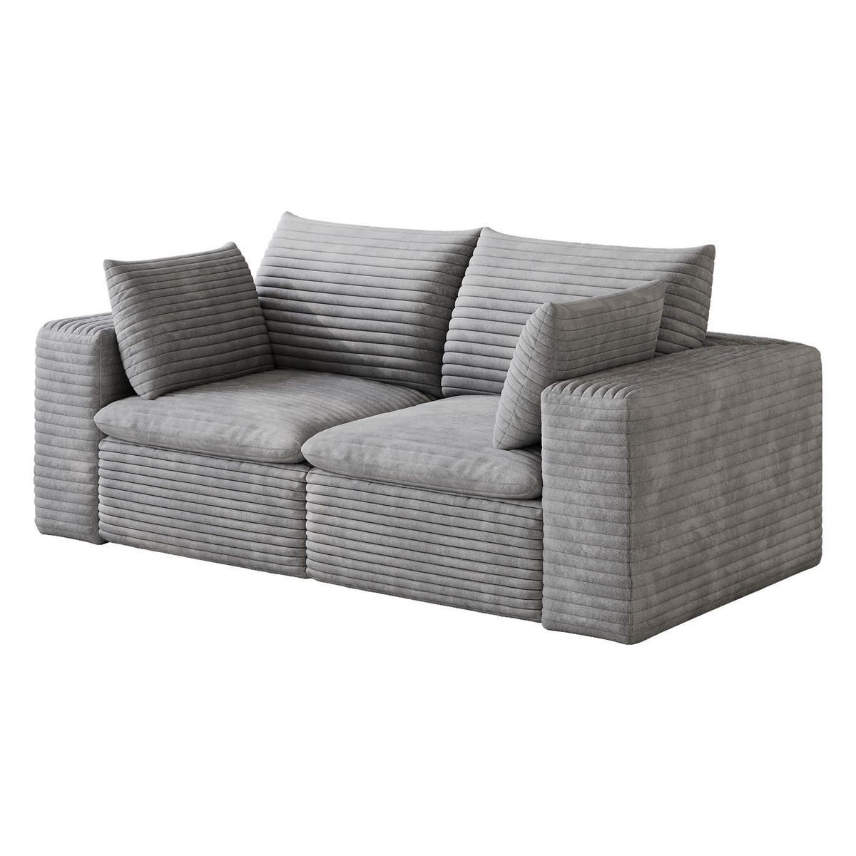 2-SITZER-SOFA DE-34773 mit abnehmbare Polsterung Grau - Grau, Textil (90/60/180cm) - ComfortXL
