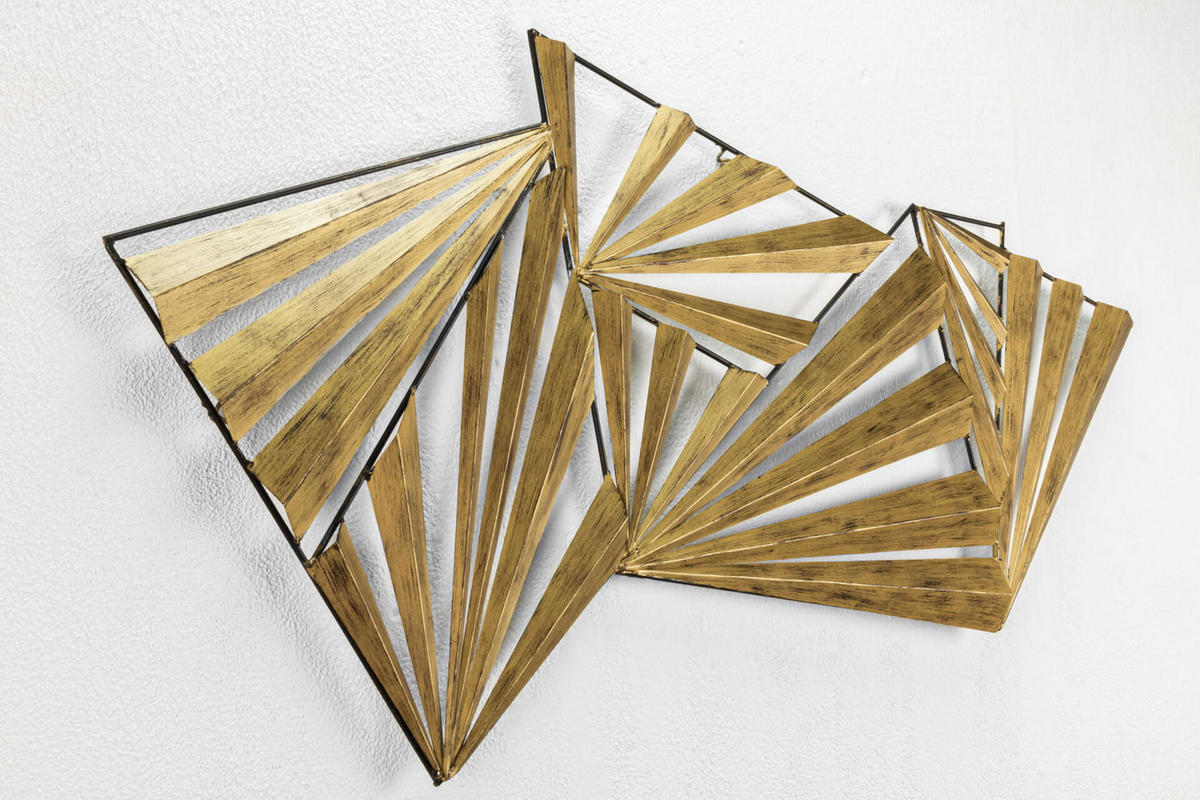 WANDDEKO Gold 110/56 cm - Goldfarben, Metall (3.11/56/5cm) - KUNSTLOFT
