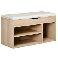 SCHUHBANK Eukalyptusholzfarben 1 Stück - Eukalyptusholzfarben, Kunststoff (30/43/80cm) - GiPP