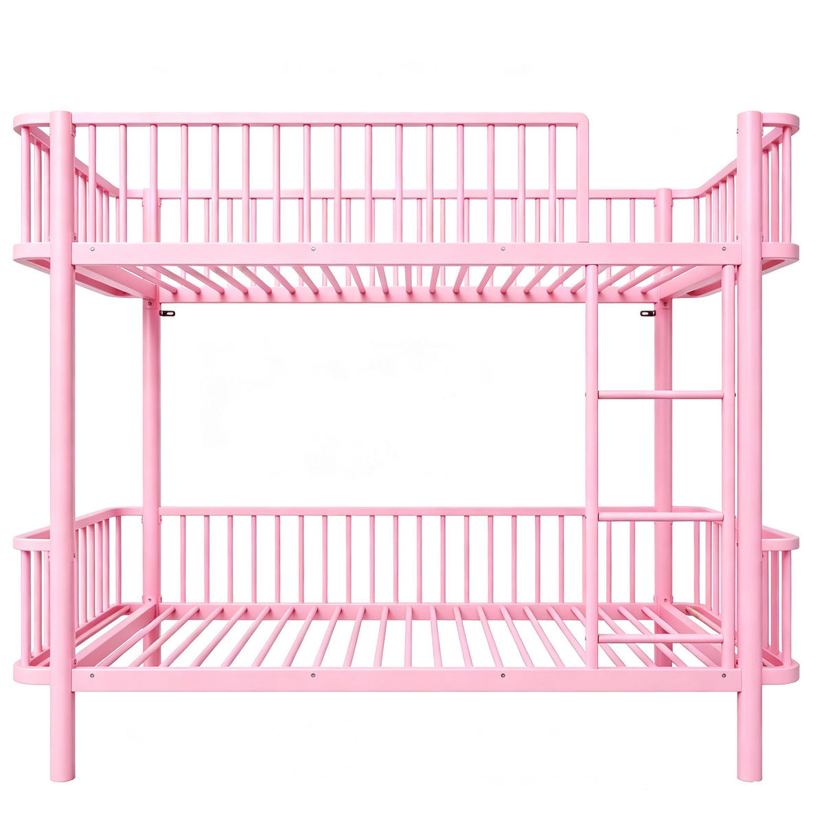 METALL-ETAGENBETT 90*200 mit Schutzgitter, Schwarz-Rosa - Pink, Metall (90/200cm) - FLIEKS