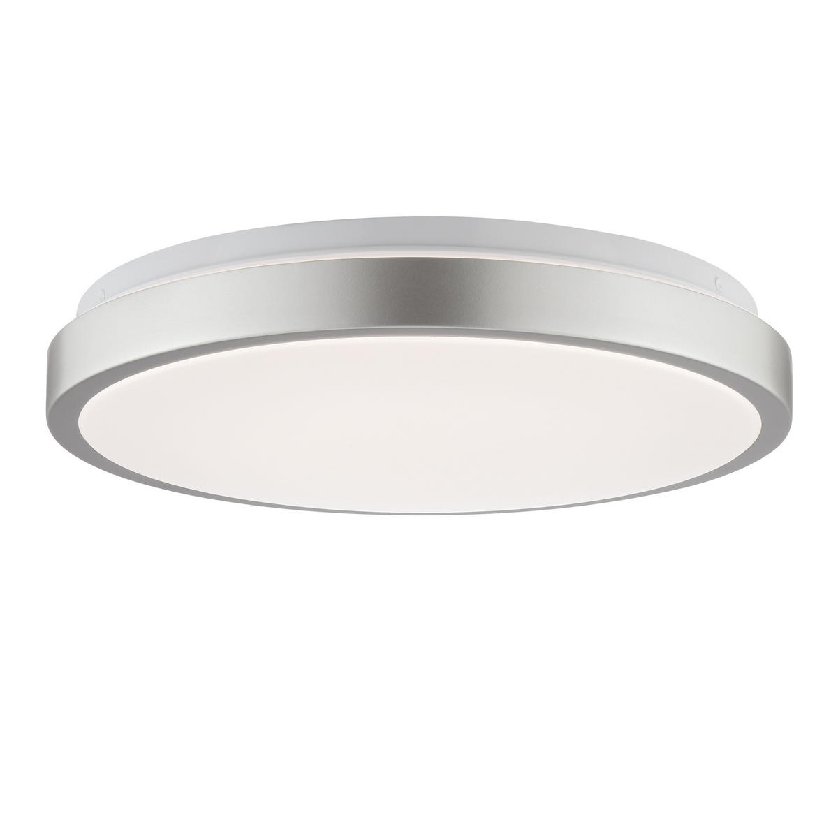 LED DECKENLEUCHTE Livius Nickel/Aluminium/Weiß 33/33/6,8 cm - Multicolor, Metall (33/33/6.8cm) - Brilliant