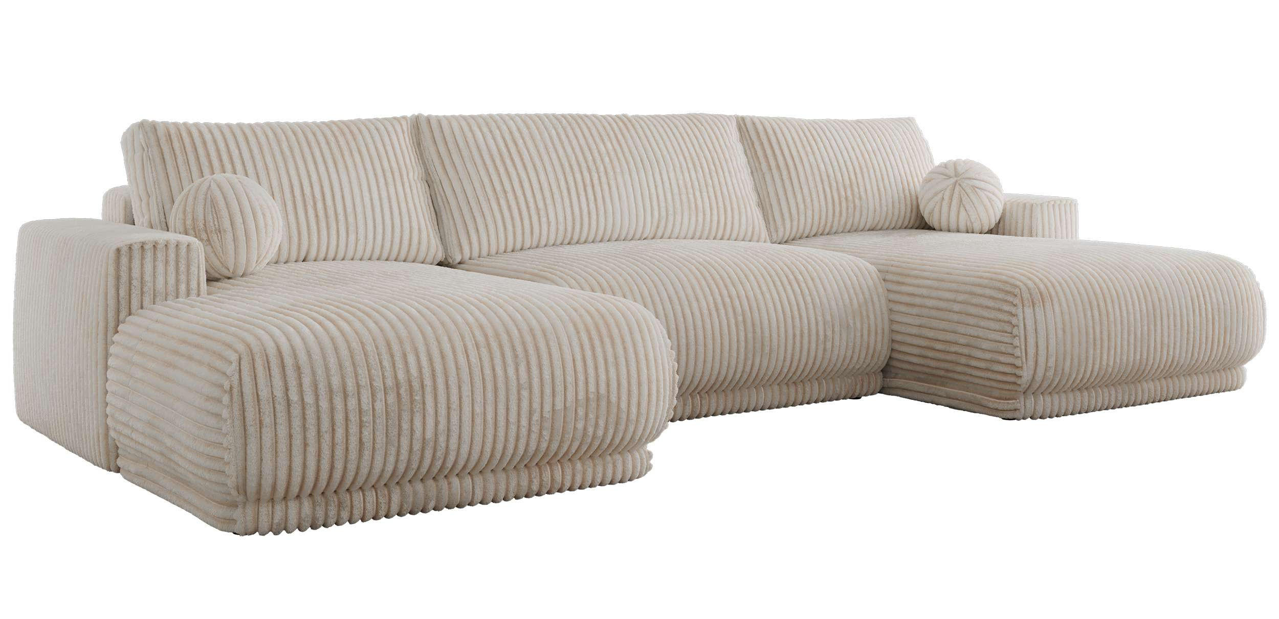 SEDACIA SÚPRAVA RINA U Béžová Menčester - čierna/béžová, textil/plast (360/85/170cm) - MKS