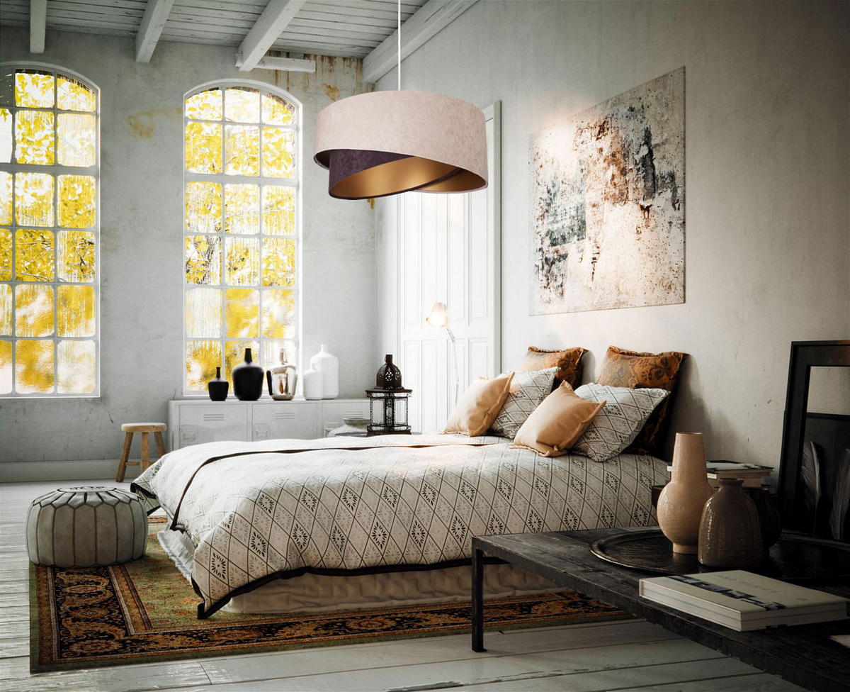 HÄNGELEUCHTE Beige 50/23 cm - Braun, Kunststoff (50/1/23cm) - ONZENO