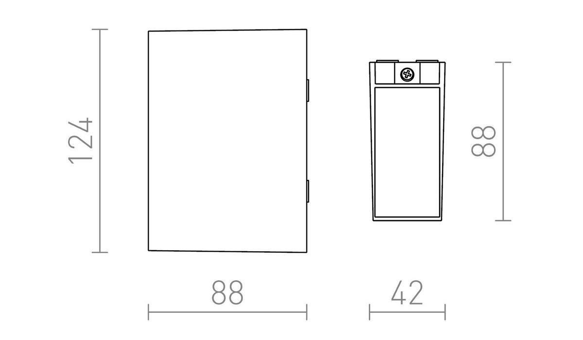 AUSSENLEUCHTE UKKO Schwarz 6 W IP54 - Schwarz, Metall (9/43/124cm) - Rendl