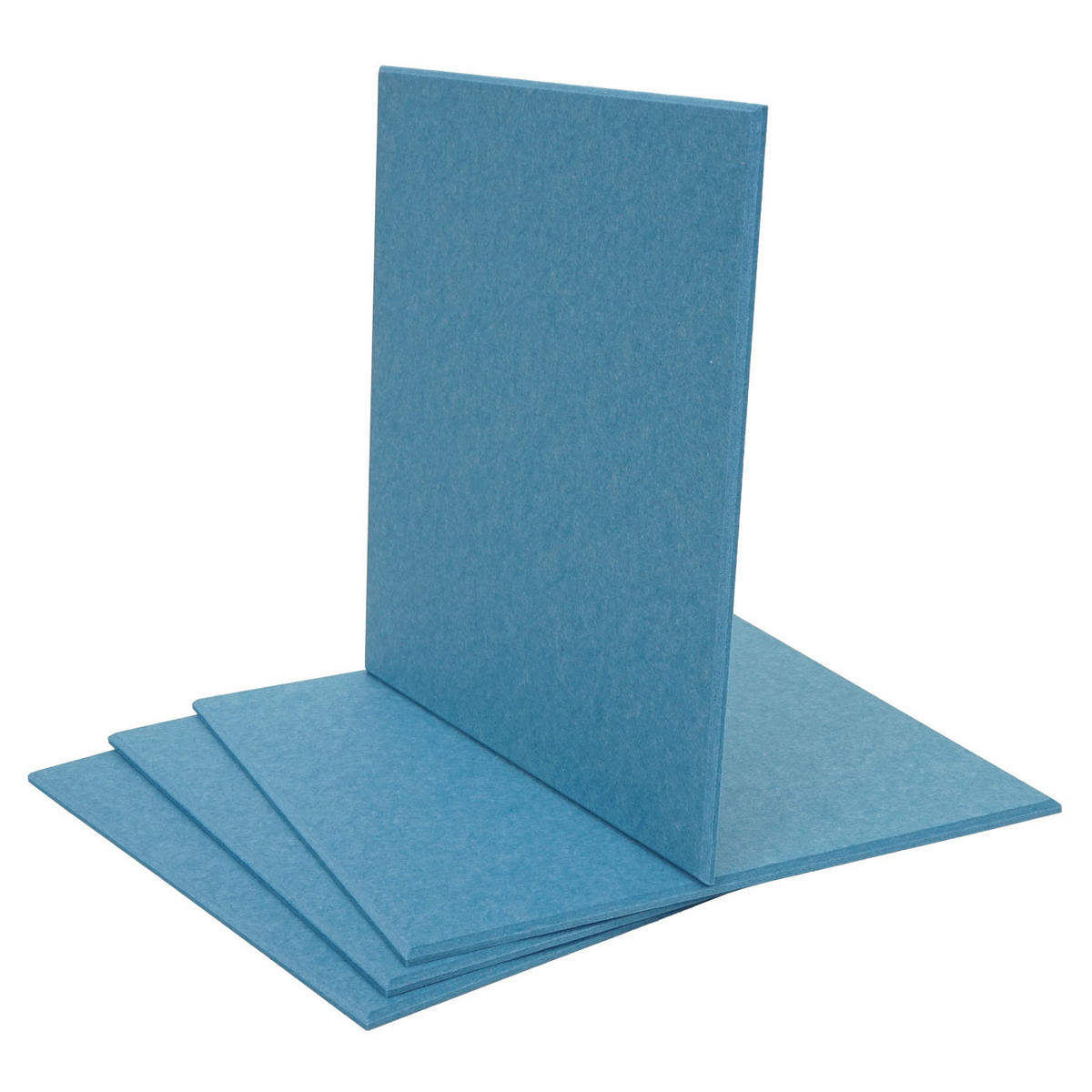 AKUSTIKWANDPANEEL Blau Komplett-Set - Blau, Textil (50/50/1cm) - MCW
