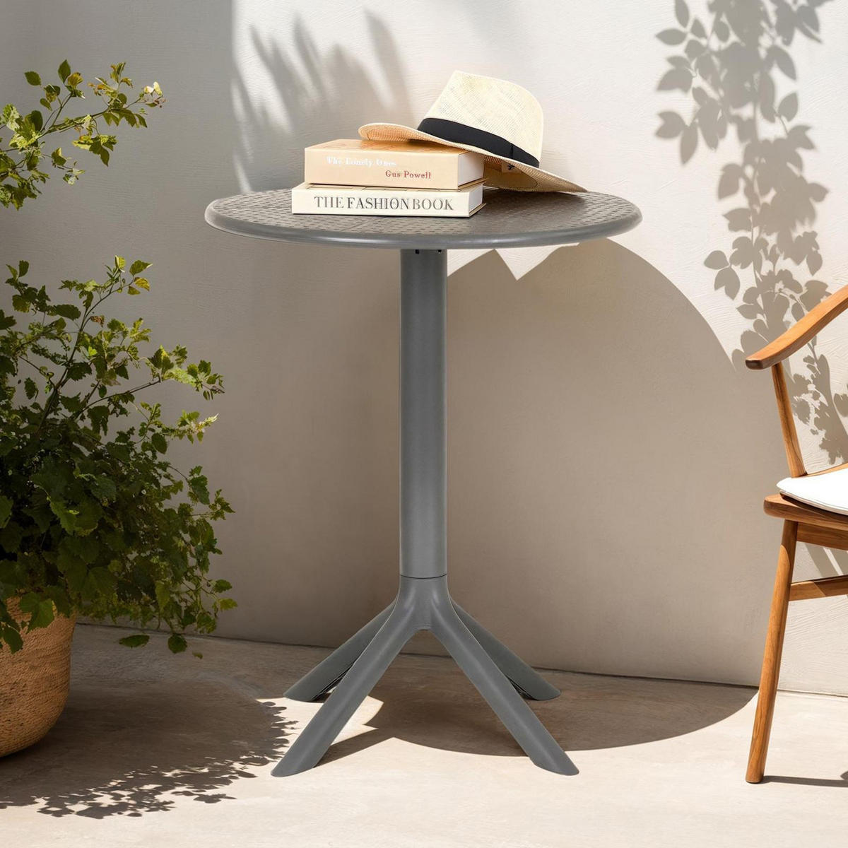 GARTENTISCH LUZ grau - Grau, Kunststoff (60/60/76cm) - IDIMEX