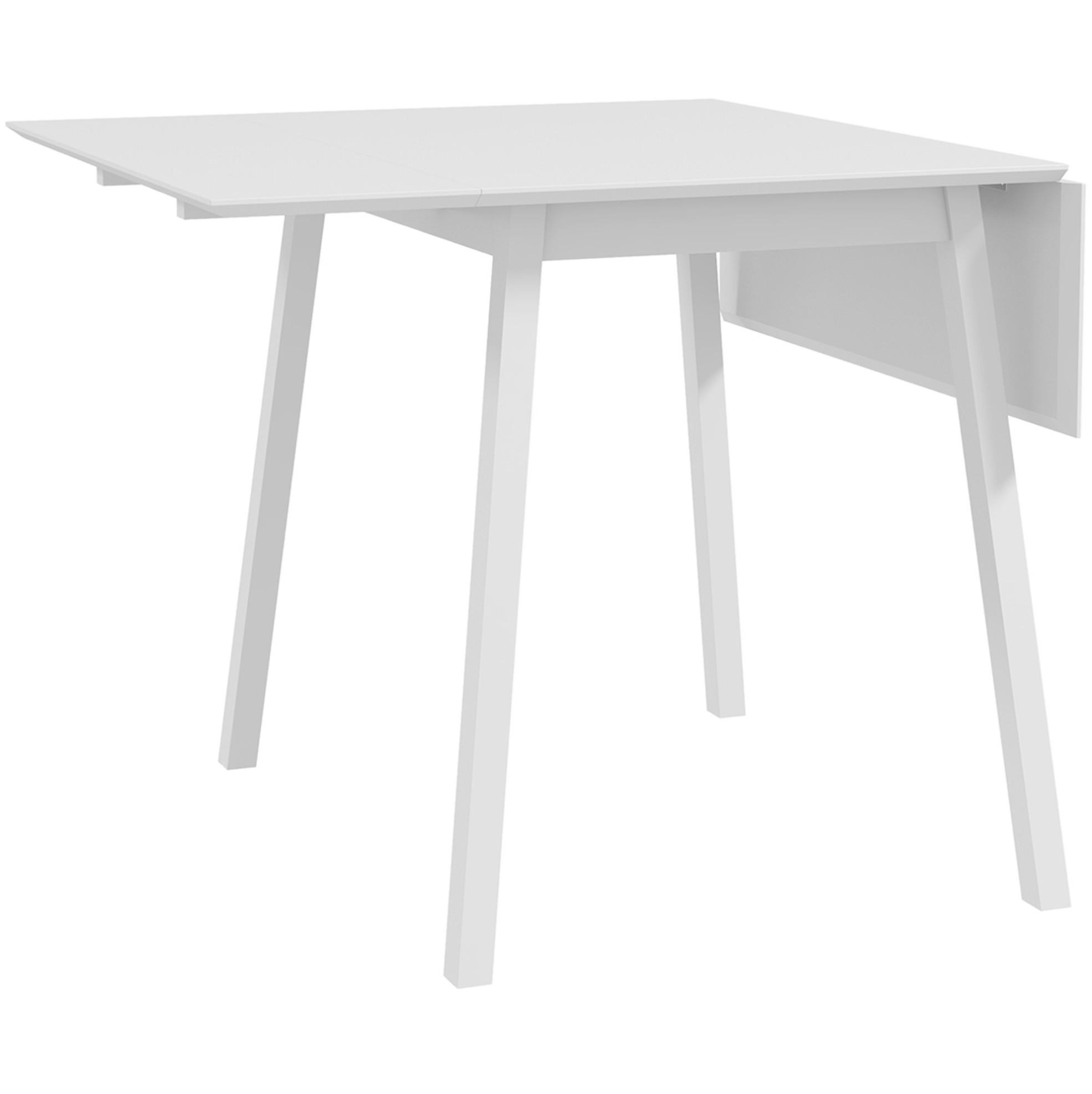 ESSTISCH 86/110/75 cm weiß klappbar für 2–4 Personen aus Kiefernholz - Weiß, Holz (110/86/75cm) - OKWISH